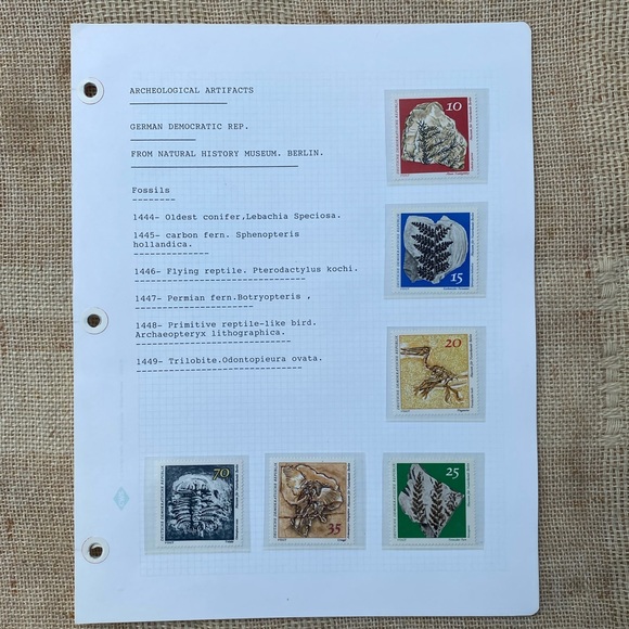 Heritage Postage Stamps on old Album Pages - Picture 4 of 5